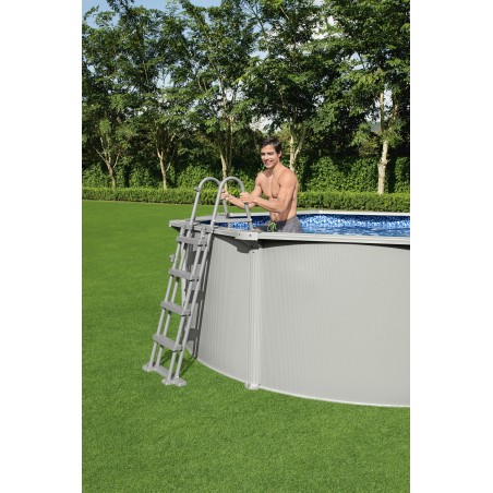 PISCINA BESTWAY - AÇO REDONDO CINZA 3,60 X 1,20M - FILTRAGEM DE AREIA - Image 6